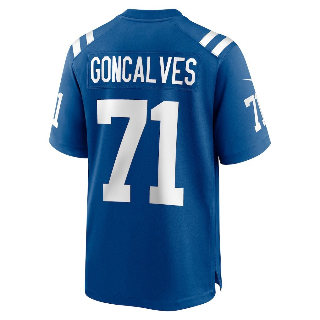 IN.Colts #71 Matt Goncalves Royal Game Football Stitched Jersey