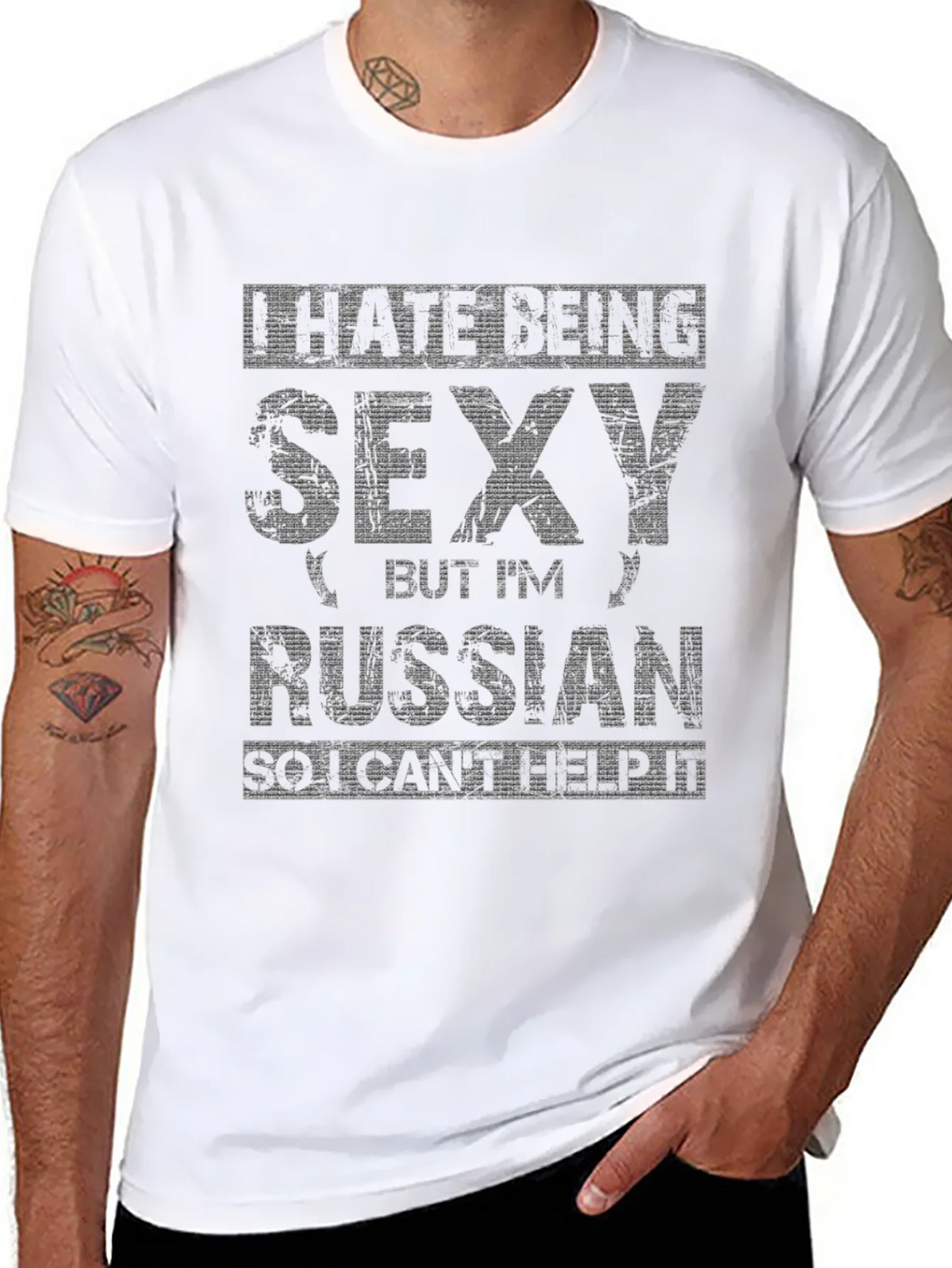 I Hate Being Sexy Russian T-Shirt
