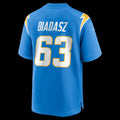 LA.Chargers #63 Tyler Biadasz Powder Blue Team Game Football Jersey Marou