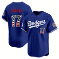 Los Angeles Dodgers #17 Shohei Ohtani Royal USA 250 Fourth of July Limited Baseball Stitched Jersey