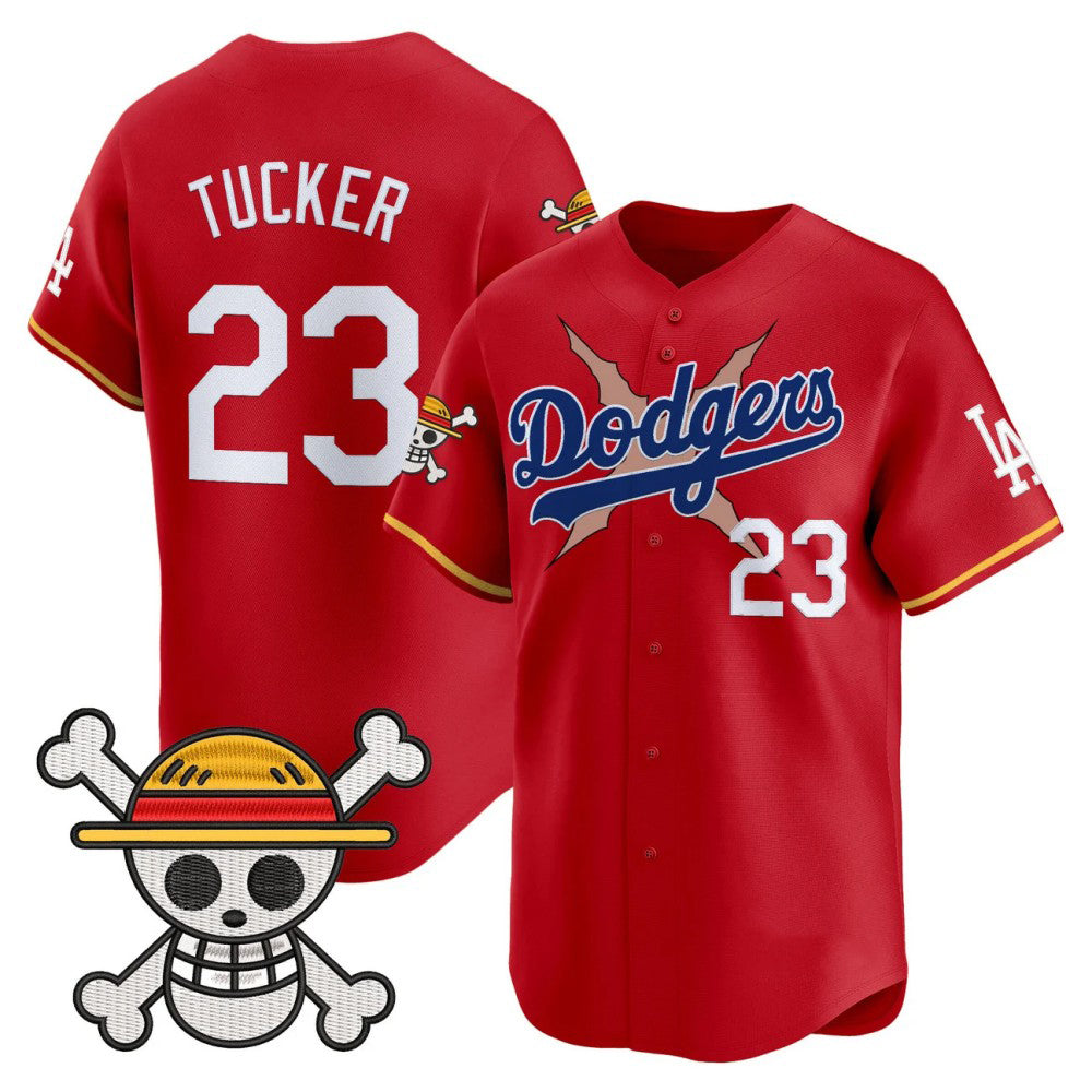 Los Angeles Dodgers #23 Kyle Tucker Red x One Piece Vapor Premier Limited Baseball Stitched Jersey