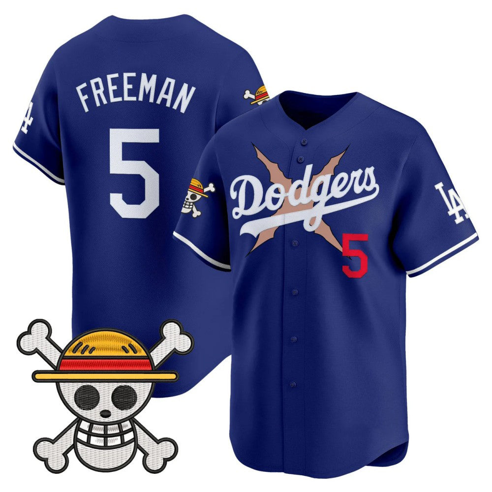Los Angeles Dodgers #5 Freddie Freeman Royal x One Piece Vapor Premier Limited Baseball Stitched Jersey