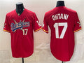 Los Angeles Dodgers x One Piece #17 Shohei Ohtani Red Vapor Premier Limited Stitched Baseball Jersey