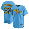Milwaukee Brewers #32 Jacob Misiorowski Player Light Blue City Connect Home Stitched Baseball Jerseys