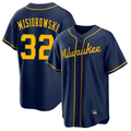 Milwaukee Brewers #32 Jacob Misiorowski Navy Stitched Baseball Jerseys