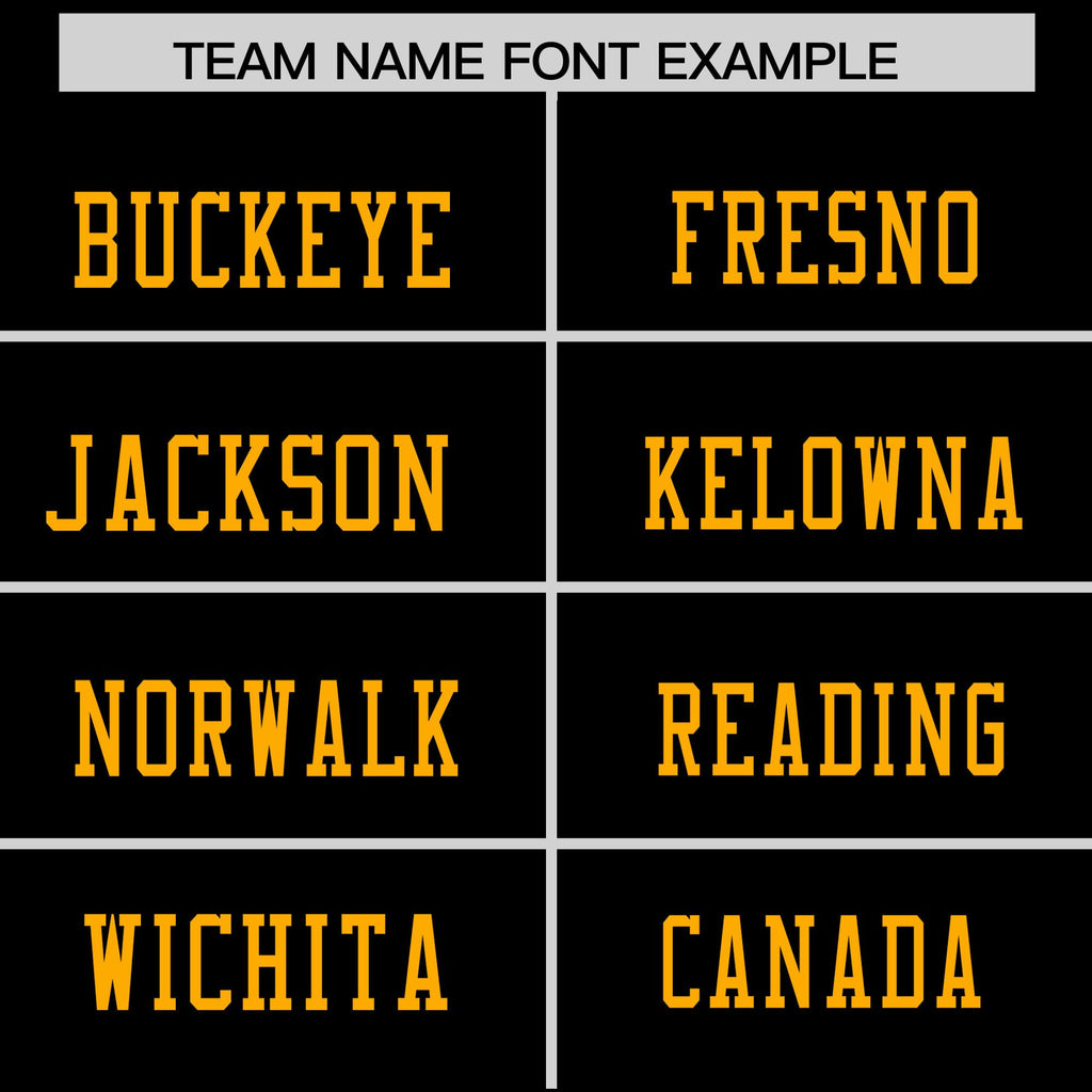 Custom Black Yellow Personalized Color Block Authentic Football Jersey