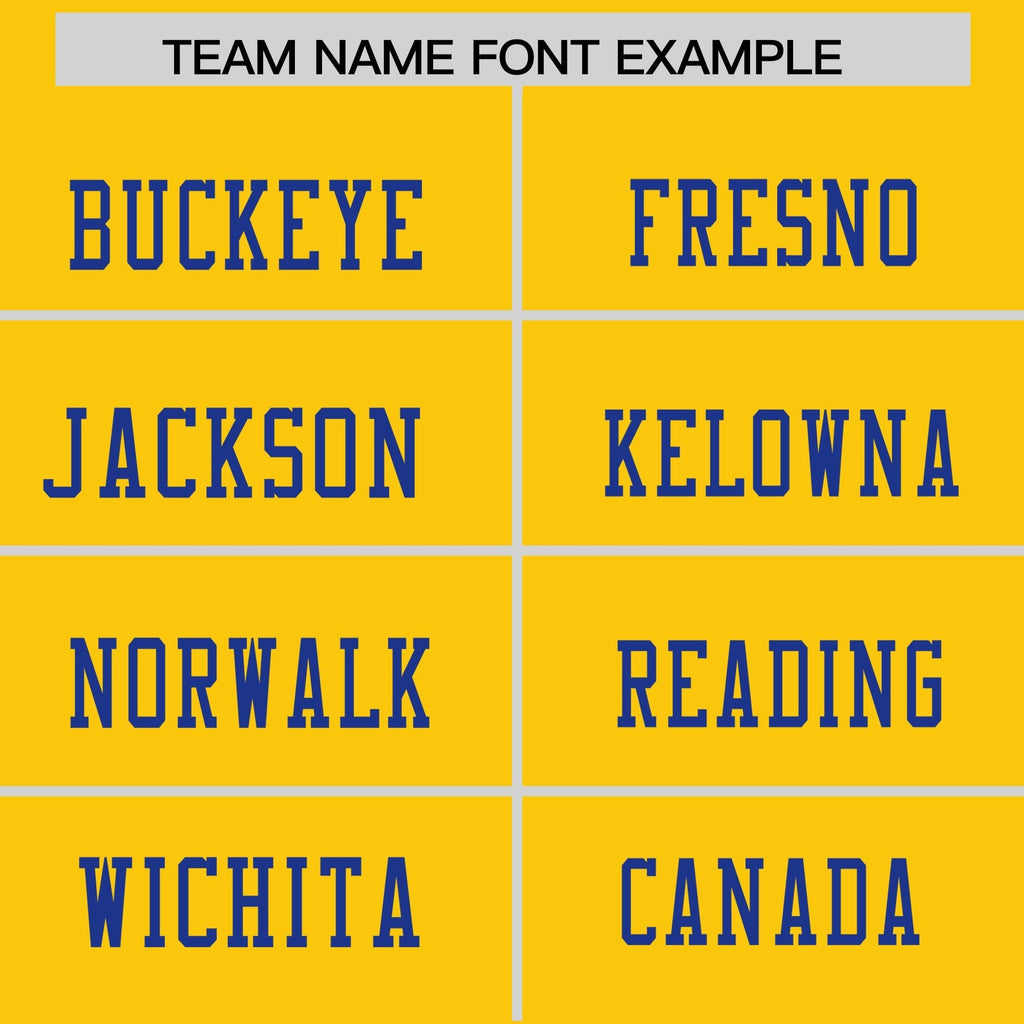 Custom Gold Royal Personalized Color Block Authentic Football Jersey
