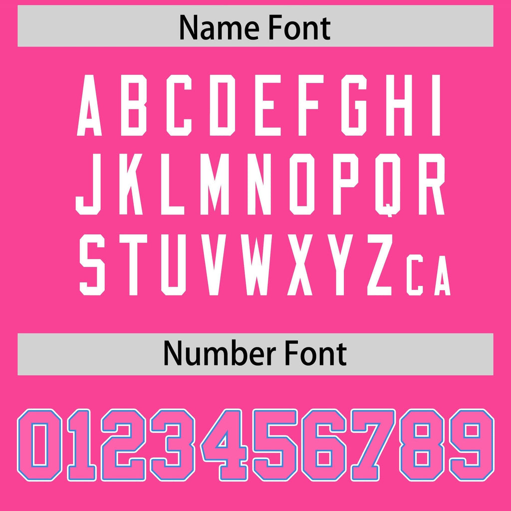 Custom Powder Blue Pink Personalized Color Block Authentic Football Jersey