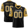 Custom Black Old Gold Personalized Raglan Sleeves Design Authentic Football Jersey
