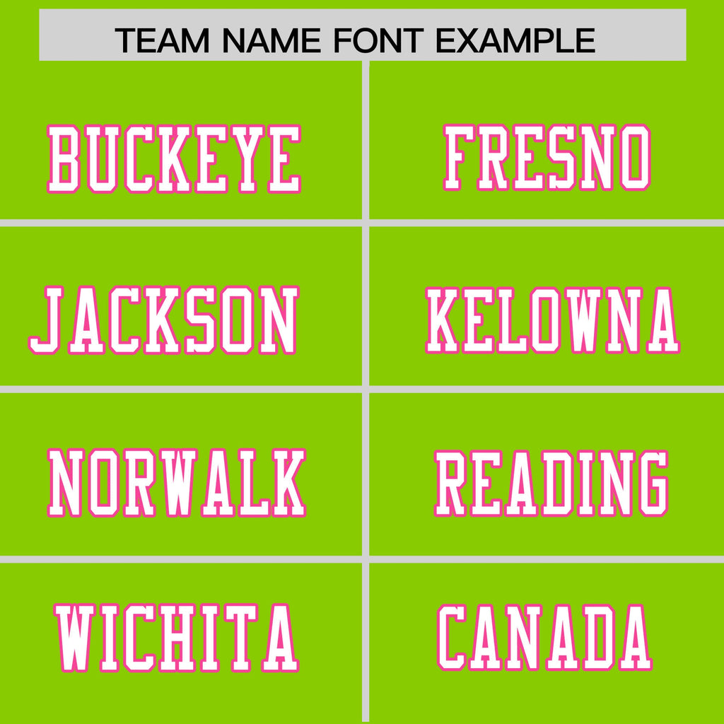 Custom Neon Green Pink Personalized Raglan Sleeves Design Authentic Football Jersey