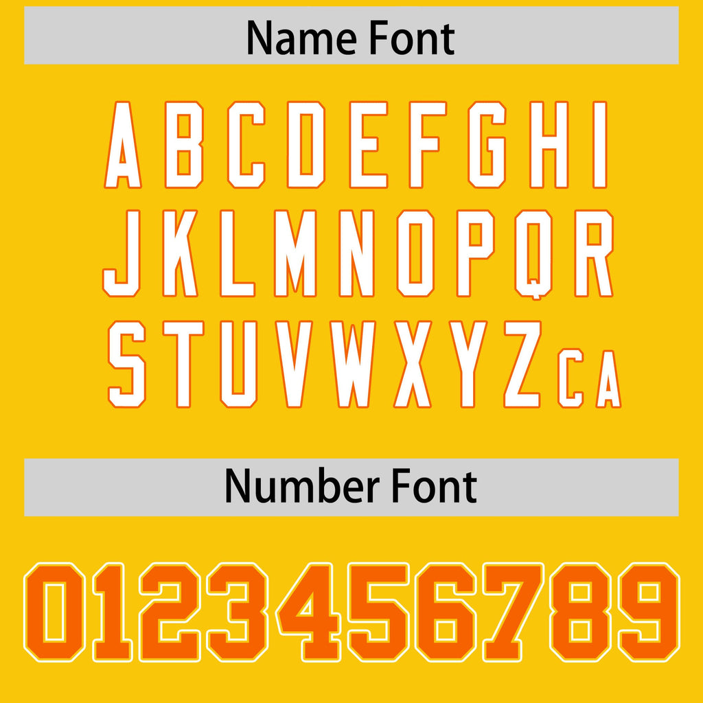 Custom Gold Orange Personalized Raglan Sleeves Design Authentic Football Jersey
