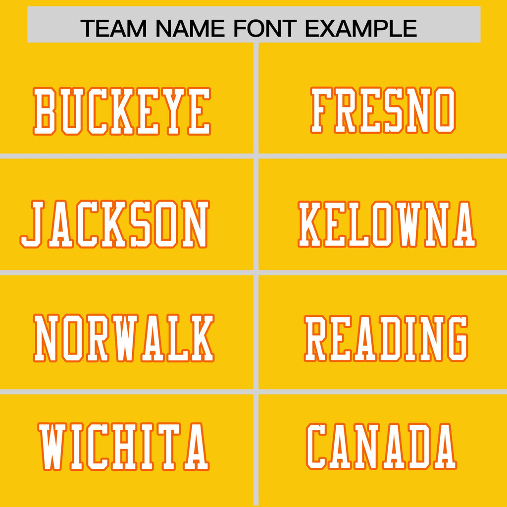 Custom Gold Orange Personalized Raglan Sleeves Design Authentic Football Jersey