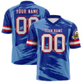 Custom Royal Light Blue Personalized Scratch Pattern Design Authentic Football Jersey