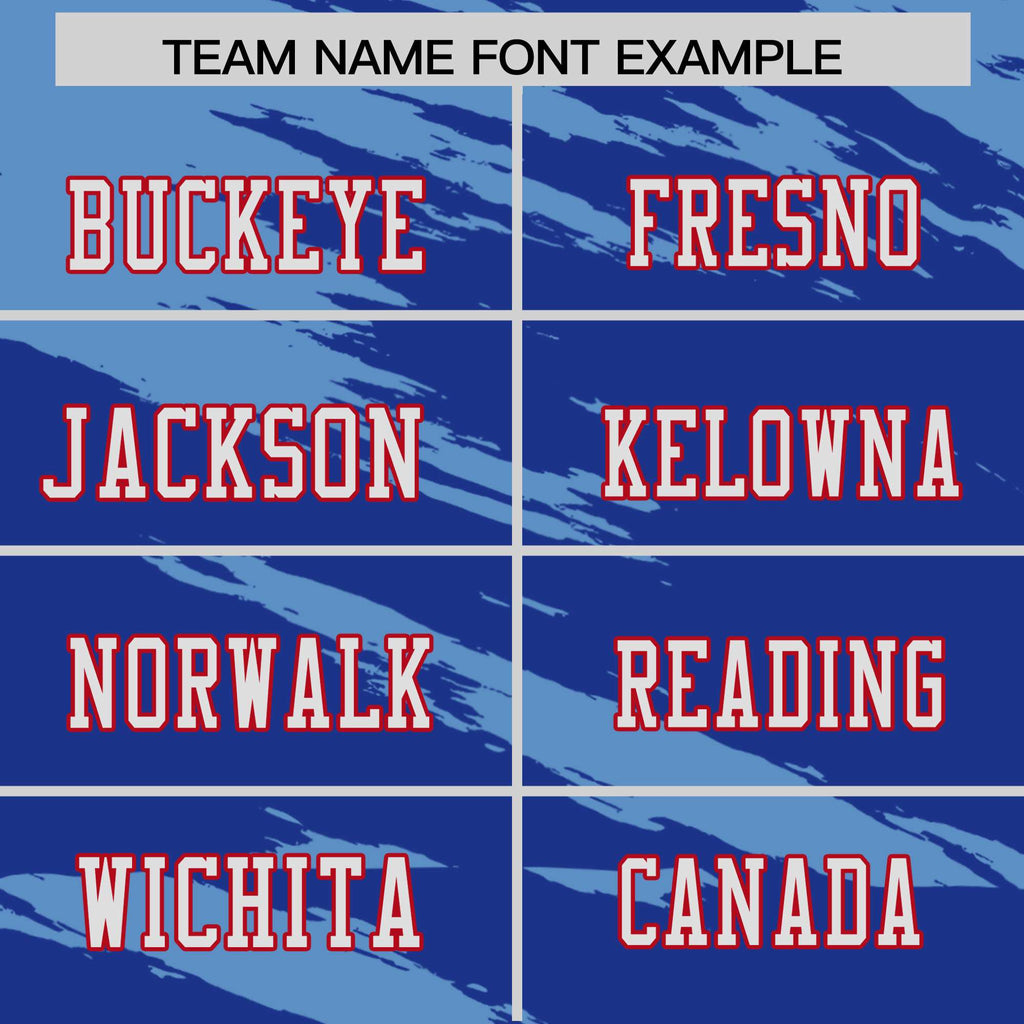 Custom Royal Light Blue Personalized Scratch Pattern Design Authentic Football Jersey