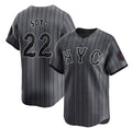 New York Mets #22 Juan Soto Graphite 2024 City Connect Limited Stitched Baseball Jersey