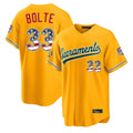 Oakland Athletics #33 Henry Bolte Player Gold USA 250 Fourth of July Home Game Stitched Baseball Jersey