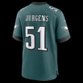 P.Eagles #51 Cam Jurgens Midnight Green Team Game Jersey