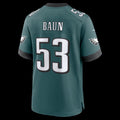 P.Eagles #53 Zack Baun Midnight Green Team Game Jersey