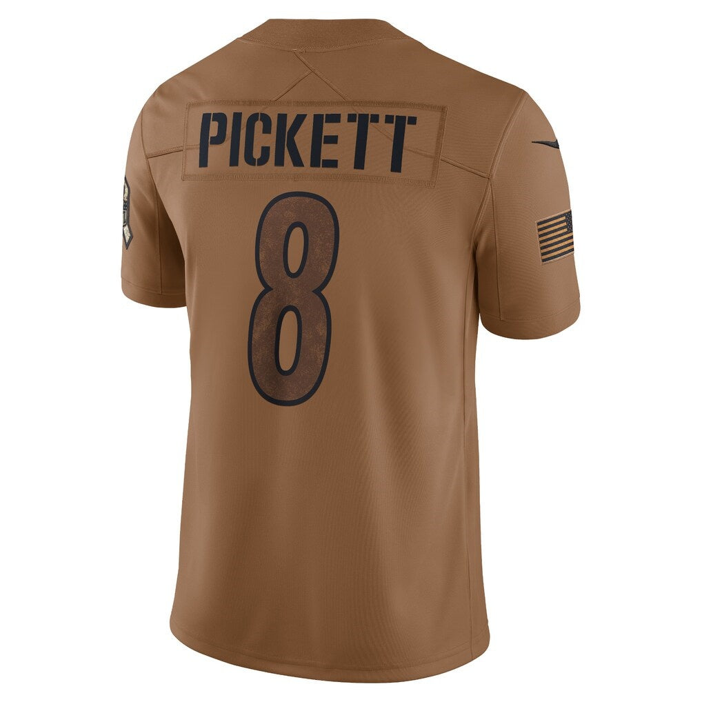P.Steelers #8 Kenny Pickett Brown Salute To Service Limited Jersey