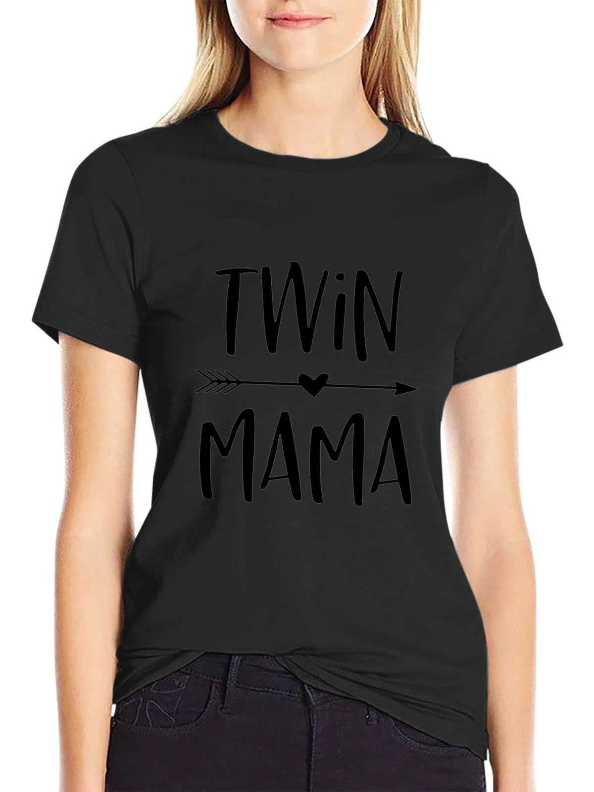 Twin Mama Graphic Tee - Black T-Shirt
