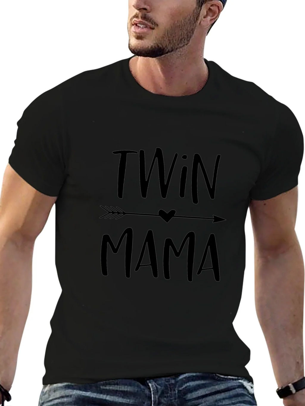 Twin Mama Graphic Tee - Black T-Shirt
