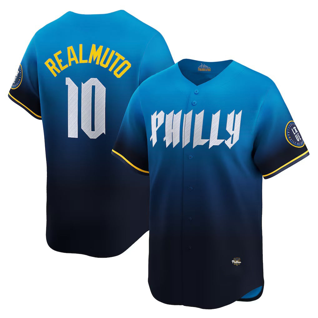 Philadelphia Phillies #10 J.T. Realmuto Blue 2024 City Connect Limited Player Baseball Jersey