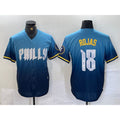 Philadelphia Phillies #18 Johan Rojas Blue 2024 City Connect Limited Stitched Baseball Jersey