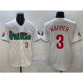 Philadelphia Phillies #3 Bryce Harper White Phanatic Limited Stitched Baseball Jersey