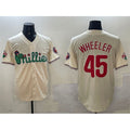 Philadelphia Phillies #45 Zack Wheeler Cream Phanatic Limited Stitched Baseball Jersey
