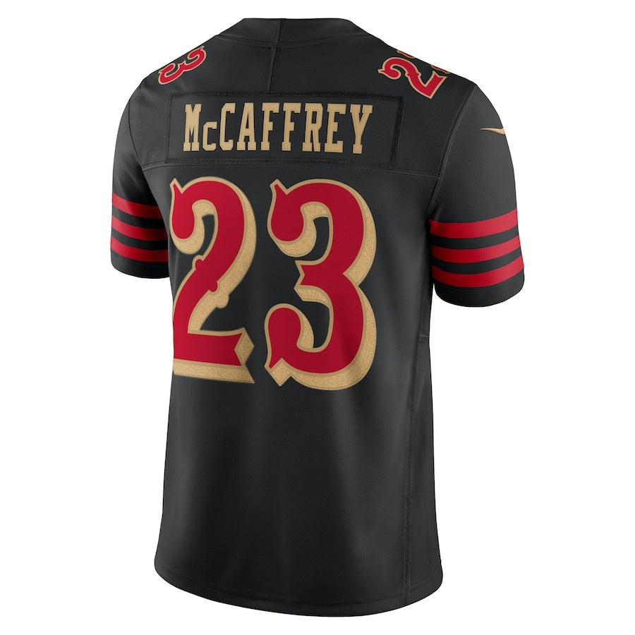 SF.49ers #23 Christian McCaffrey 2025 Rivalries Collection Limited Jersey - Black Stitched American Jerseys