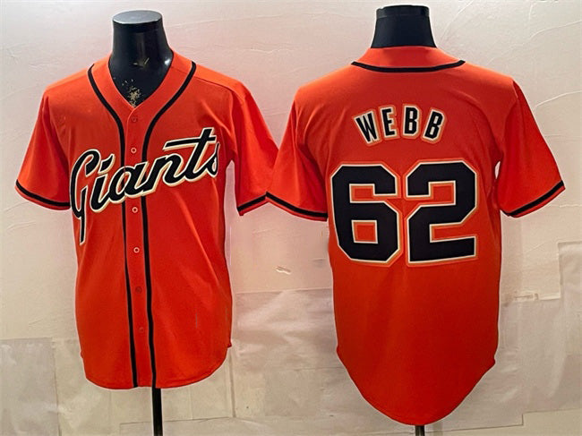 San Francisco Giants #62 Logan Webb Orange Cool Base Stitched Baseball Jersey