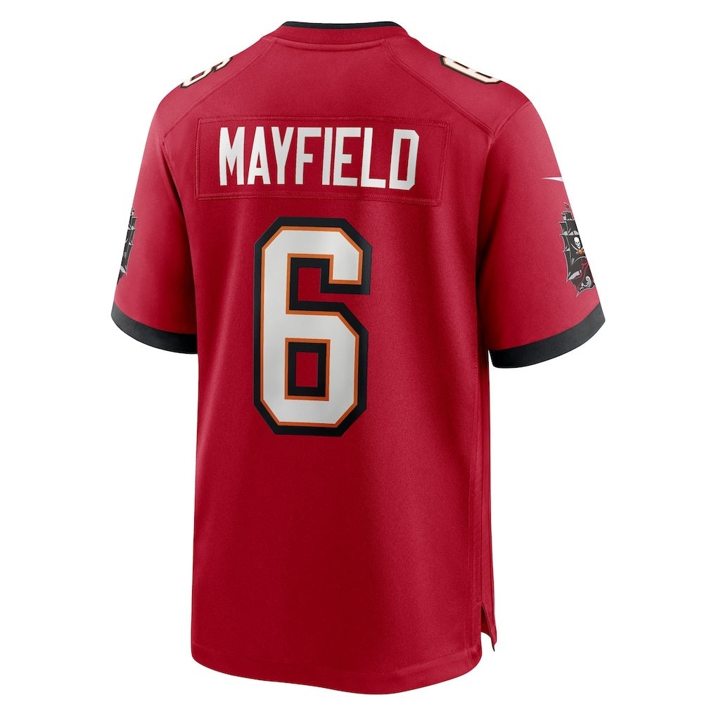 TB.Buccaneers #6 Baker Mayfield Red 50th Season Team Game Jersey