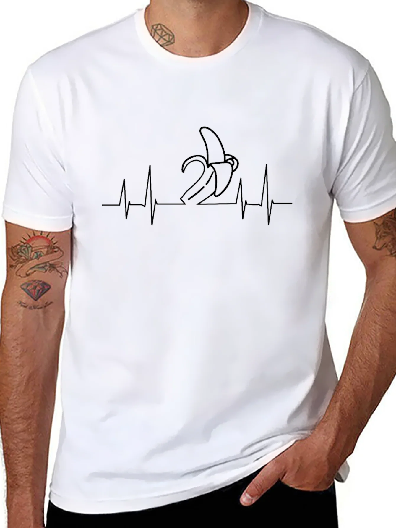 Banana Heartbeat Tee - Funny Graphic T-Shirt