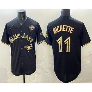 Toronto Blue Jays #11 Bo Bichette Black Gold 2025 American League Champions Limited Stitched Baseball Jersey