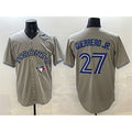 Toronto Blue Jays #27 Vladimir Guerrero Jr. Gray 2025 World Series Cool Base Stitched Baseball Jersey