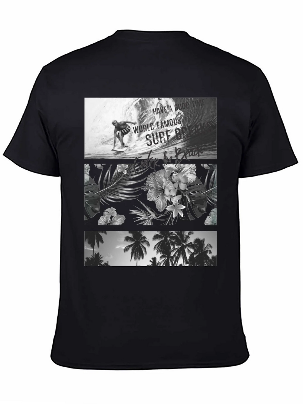 Black Surf Scene Graphic Tee