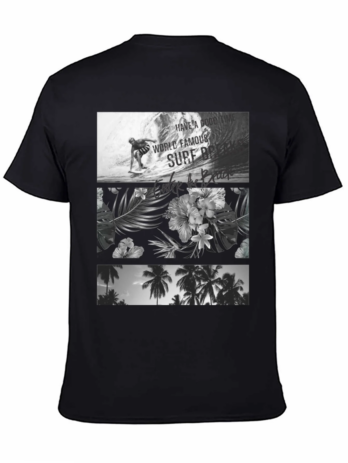 Black Surf Scene Graphic Tee