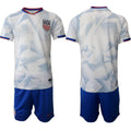 Blank United States Home White Shirt 2026 With Shorts