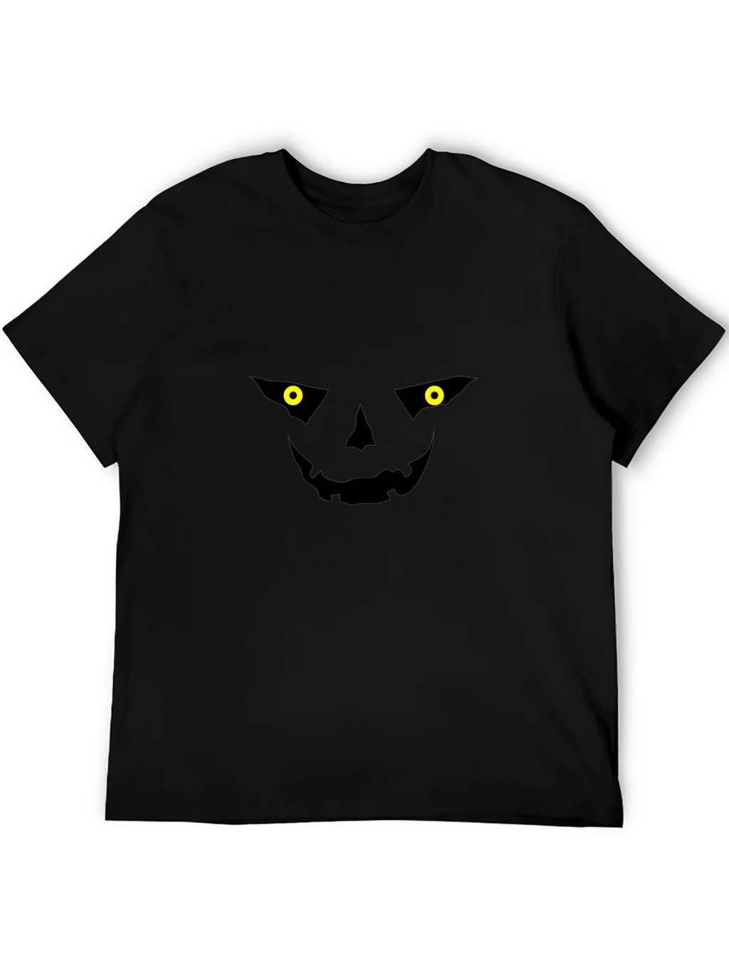 Spooky Jack-o-Lantern Face Black T-Shirt