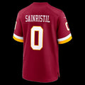W.Commanders #0 Mike Sainristil Burgundy Game Stitched Football American Jersey