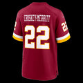 W.Commanders #22 Jacory Croskey-Merritt Burgundy Game Stitched Football American Jersey