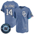 Washington Nationals #14 Paul DeJong Blue 2025 City Connect Limited Stitched Baseball Jersey
