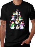 Festive Snowman Christmas Tree T-Shirt