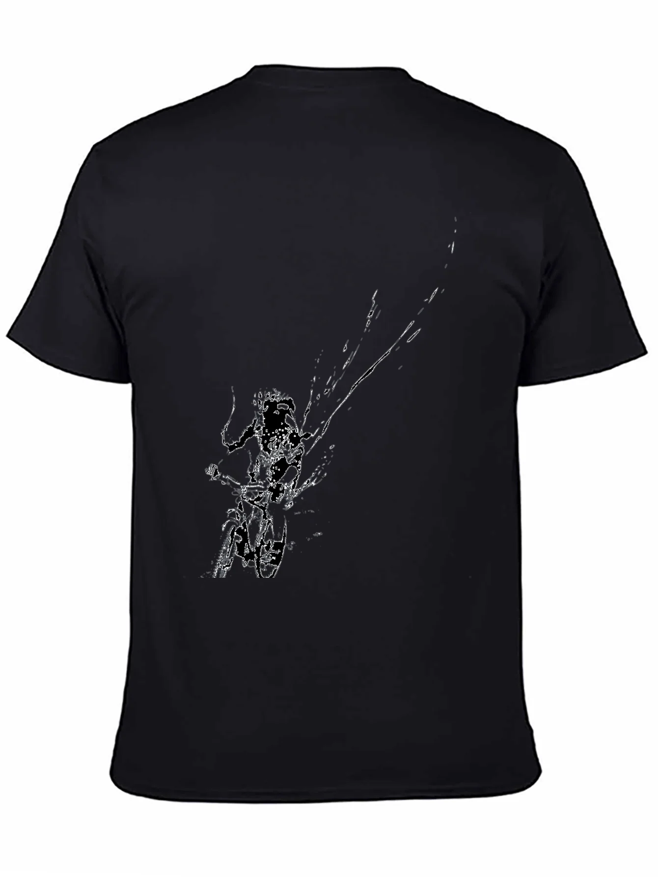 Skeleton Biker Graphic Tee - Cool Black T-Shirt