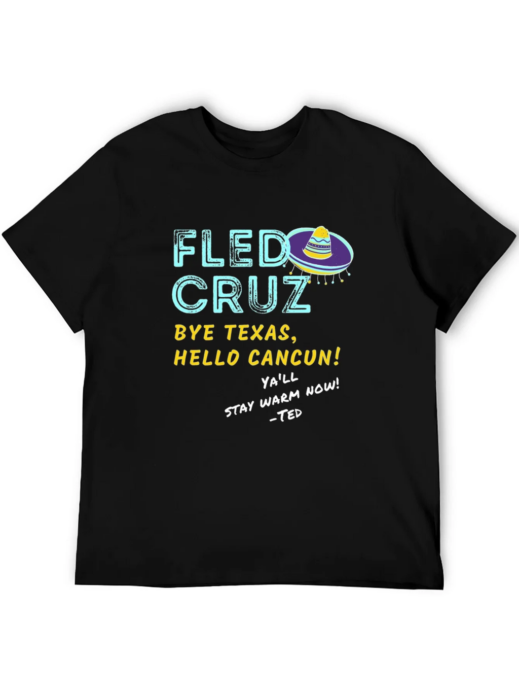 Fled Cruz Black Graphic T-Shirt