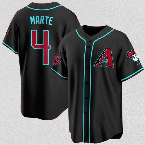 Arizona Diamondbacks #4 Ketel Marte Black MAROU 2024 Cool Base Stitched Jersey