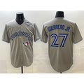 Toronto Blue Jays #27 Vladimir Guerrero Jr. Gray MAROU 2025 World Series Cool Base Stitched Jersey