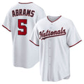 Washington Nationals #5 CJ Abrams White MAROU Home Replica Jersey