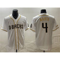 Arizona Diamondbacks #4 Ketel Marte White MAROU Gold Cool Base Stitched Jersey