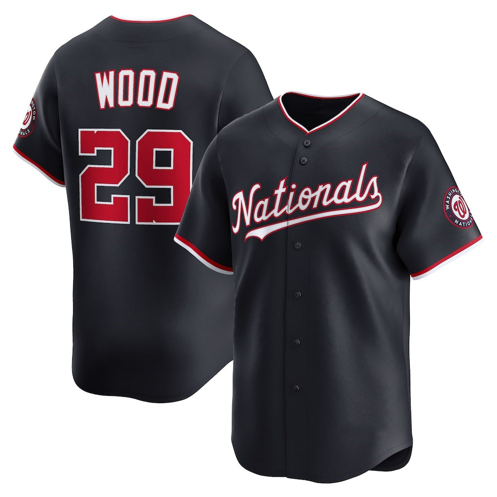 Washington Nationals #29 James Wood Navy MAROU Alternate Limited Player Jersey